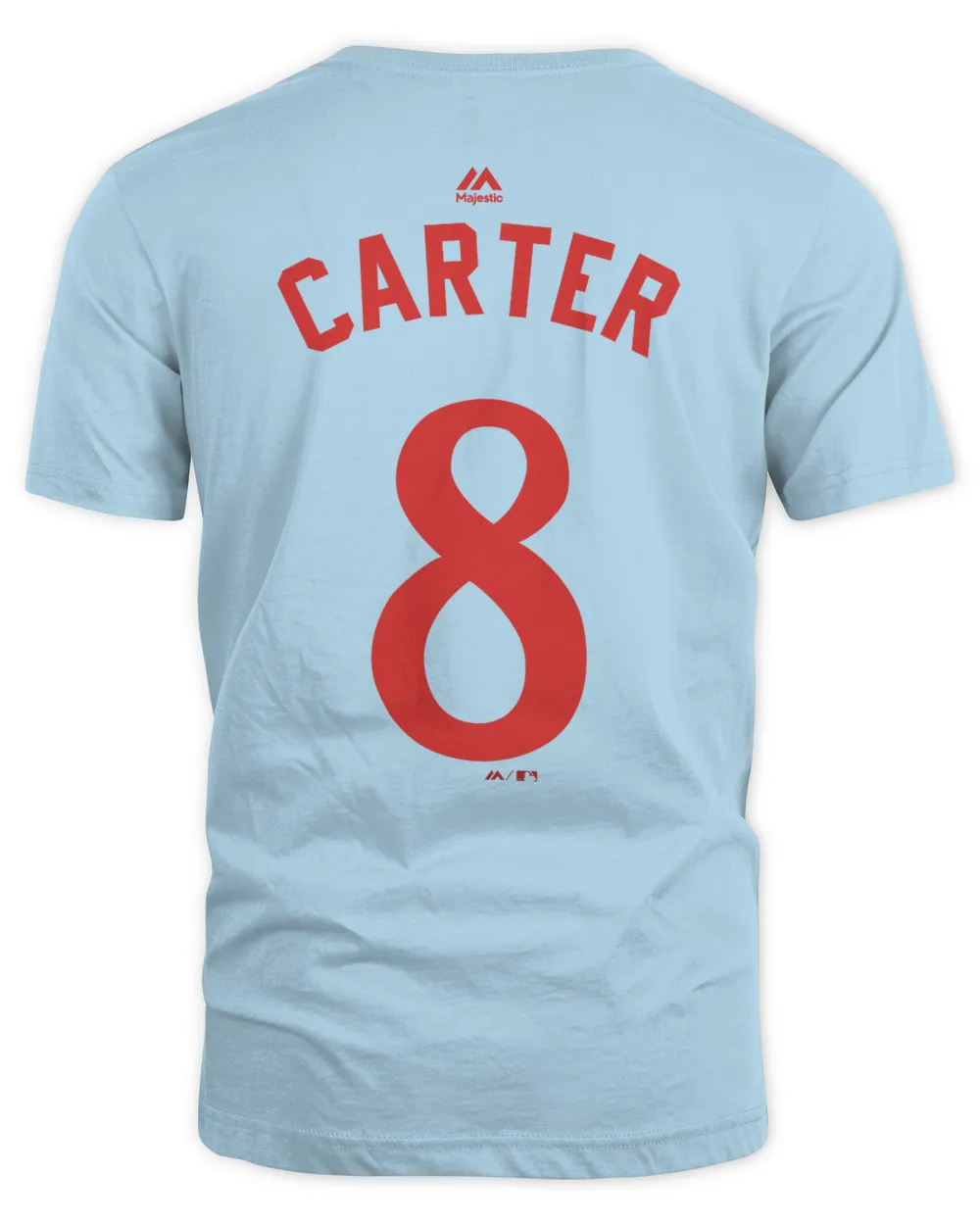 Men's Majestic Gary Carter Light Blue Montreal Expos Cooperstown Player  Name & Number Tshirt