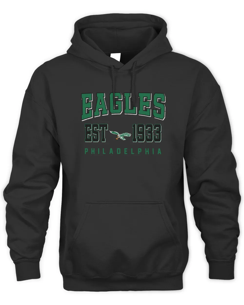 Starter Black Philadelphia Eagles Retro Team Graphic Hoodie