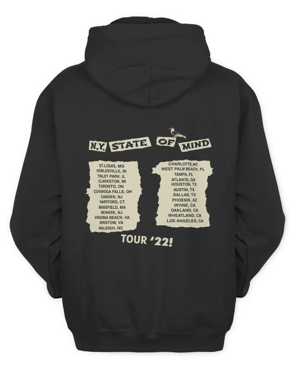 Official Wu Tang Clan and Nas NY State Of Mind Tour 2022 Black