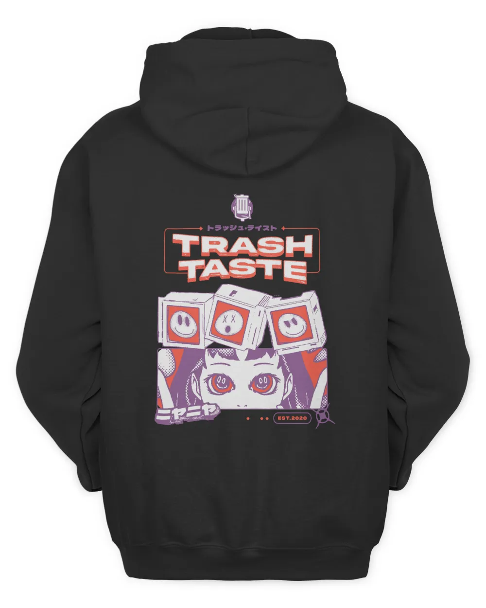 Official Trash Taste Merch Anime Expo Trash Taste Black Hoodie | Buddpots